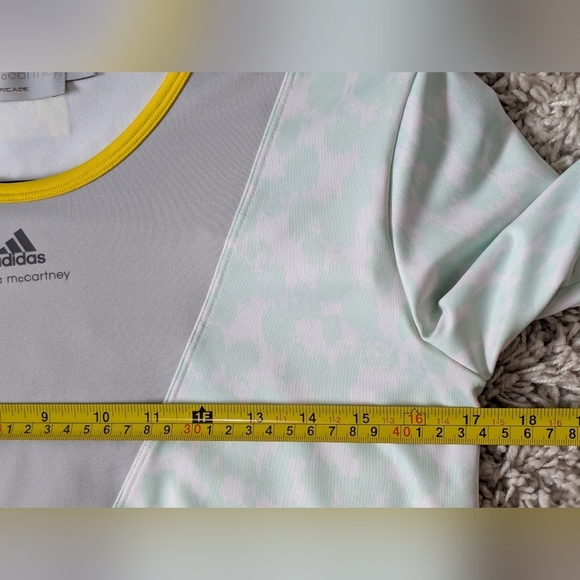 Stella McCartney for adidas Women's coloblock pattern Crew Neck Top Medium Eu40 - Picture 12 of 13